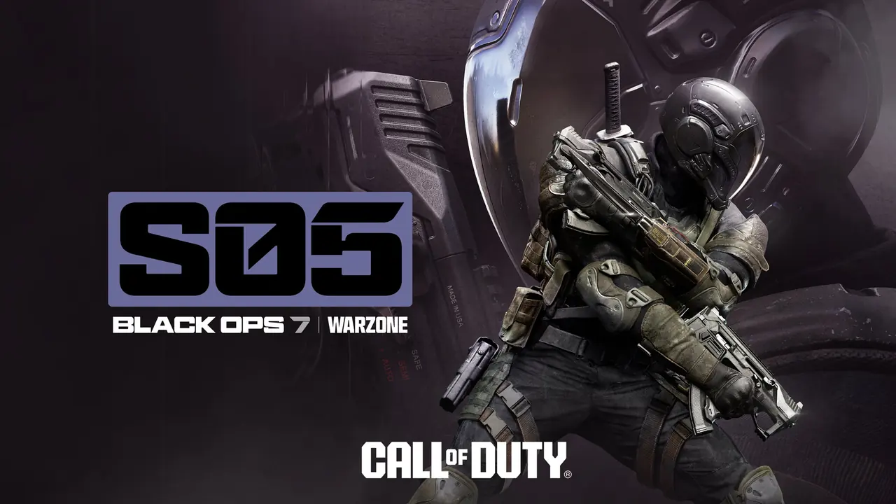Collage promocional oficial de Call of Duty Black Ops 7 y Warzone Season 05