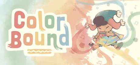 Arte oficial de Colorbound con Anku tocando una zampoña junto al logotipo