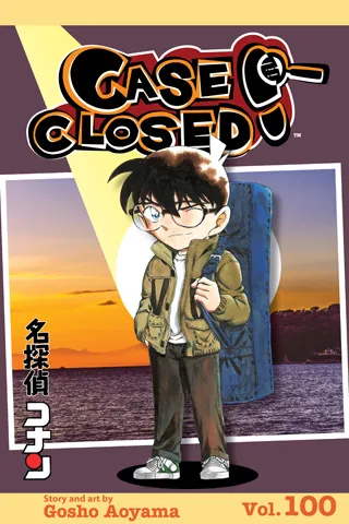Portada oficial inglesa de Case Closed volumen 100 con Conan