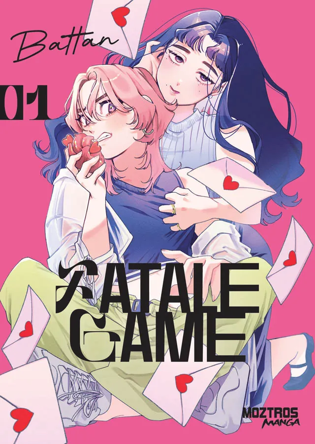 Portada oficial del primer volumen de Fatale Game, de Battan, publicado por Moztros
