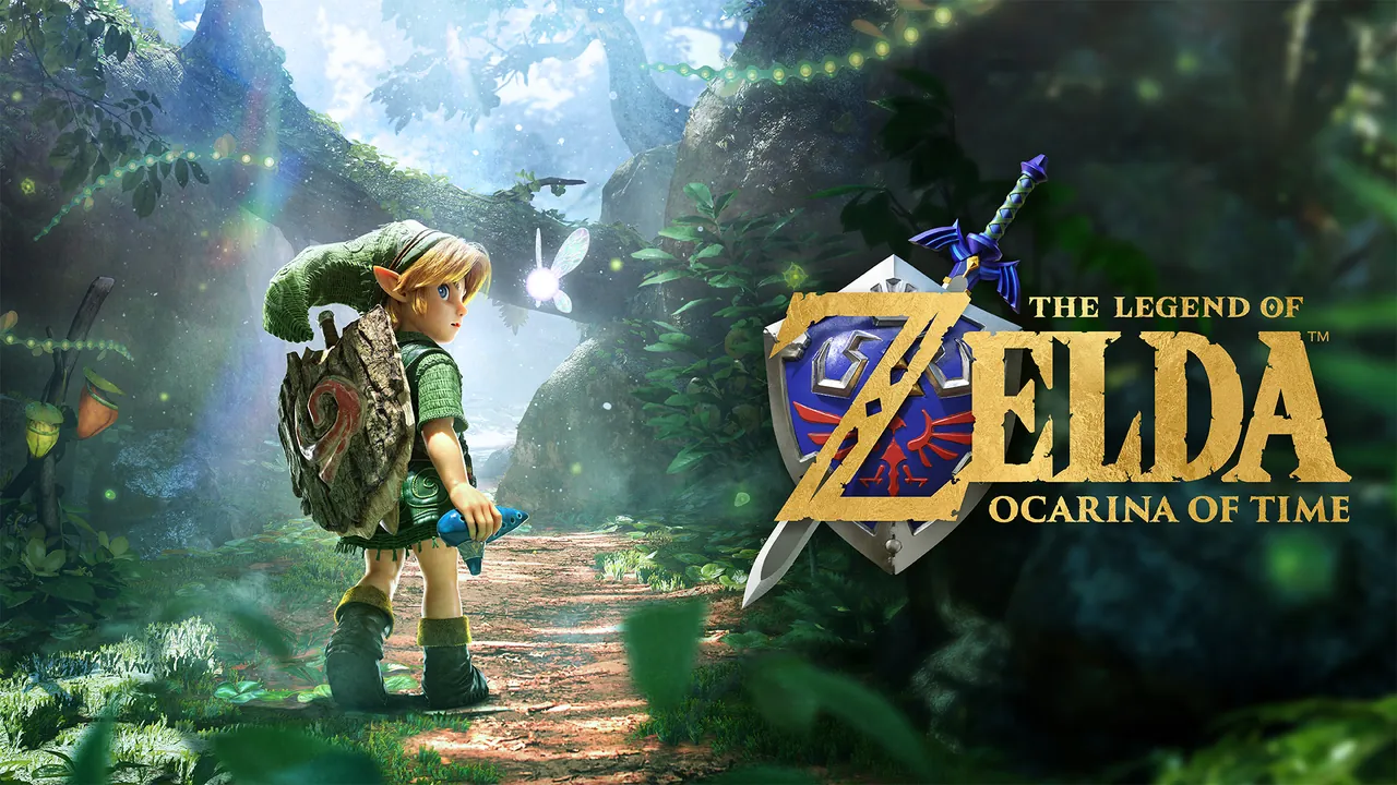 Arte oficial de Link en The Legend of Zelda Ocarina of Time para Switch 2