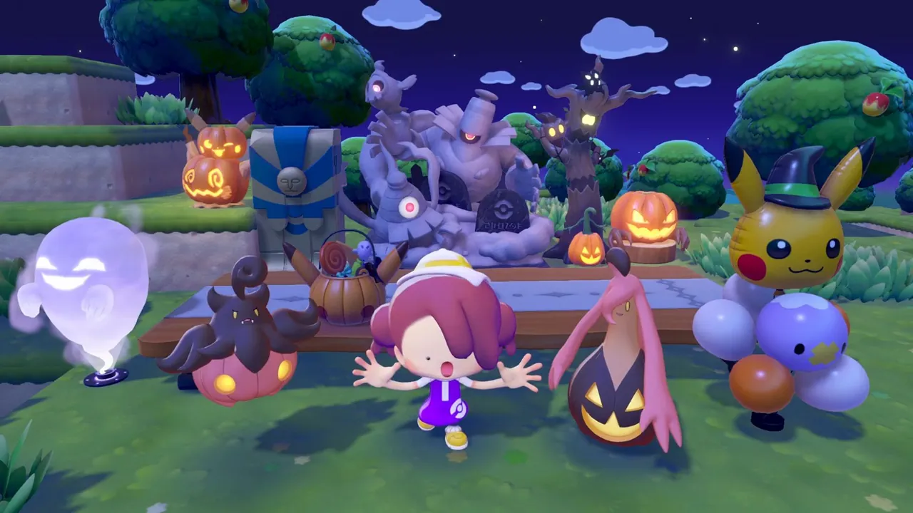 Pumpkaboo y varios Pokémon celebran Halloween en Pokémon Pokopia