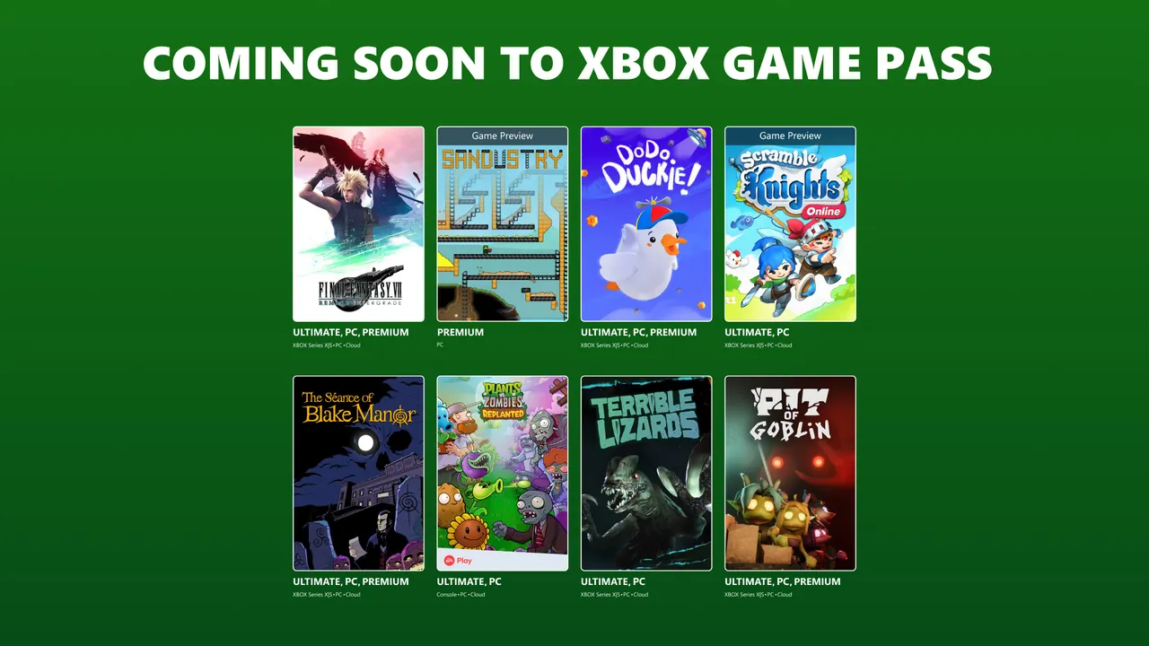 Selección oficial de juegos anunciados para Game Pass en la segunda mitad de octubre